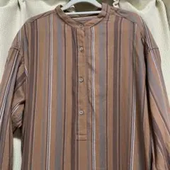 URBAN RESEARCH ストライプ長袖シャツワンピース