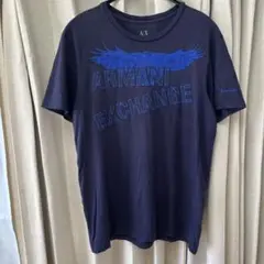 ARMANI EXCHANGE Tシャツ ネイビー ロゴy2k 古着 平成