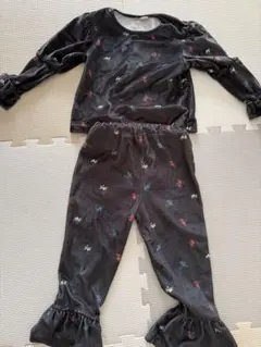 しまむら softcheese ベロアセットアップ