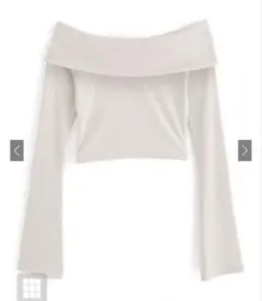 ⚠️本日限定値下げ！！オフショルフレアスリーブテレコトップス[dk1070]