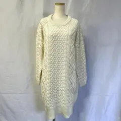 新品 The 1stFloor ナノユニバース ニットワンピース オフホワイト