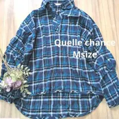 現品限り！Quelle chance チェック柄長袖シャツ Mサイズのサムネイル