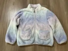 エニィファム any FAM パステル フリースジャケット 猫 レインボー