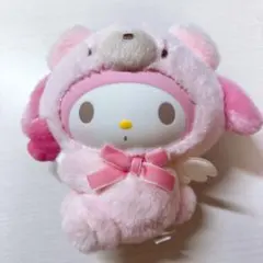 マイメロディ ぬいぐるみキーホルダー　ピンク　天使　エンジェル