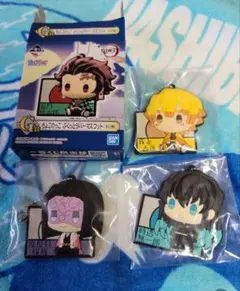鬼滅の刃 一番くじ G賞ちょこのっこ ぷくっとラバーマスコット3点