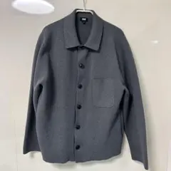 UNIQLO　ミラノリブシャツカーディガン M / グレー