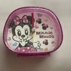Disney ミニーマウス アナログ目覚まし時計 ピンク
