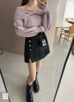 GRL リボントップス ピンク ru1045