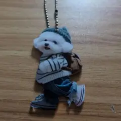 新品未使用の可愛い犬のキャラクターキーホルダー