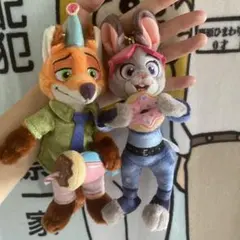 ズートピア ニック ジュディ ハグ ぬいぐるみキーホルダー ディズニー
