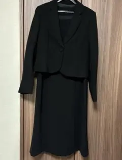 11号　礼服　ブラックワンピーススーツ（ジャケット付き）　洋服の青山