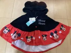 新品　しまむら　ミッキー　ポンチョ　フリースマント　80〜100センチ