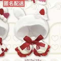 おきがえポンチョ ショートケーキ うさいちごリボン ねこいちご