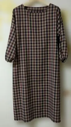ハンドメイド作家様チェック柄ワンピース