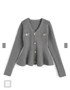 GRL グレイル Vネックペプラムニットトップス[lt114]