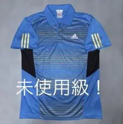 adidasアディダスCLIMALITE半袖ポロシャツメンズブルー ボーダー柄のサムネイル