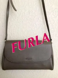 フルラ/本革　斜め掛けok ショルダーバッグ カーキブラウン