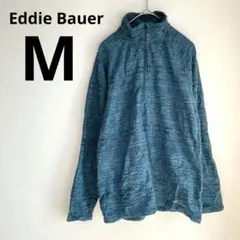 Eddie Bauer 【M】 ジップアップ トレーナー 薄手 青