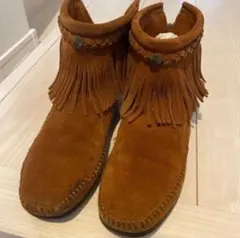 MINNETONKA ブラウン スエード モカシンブーツ