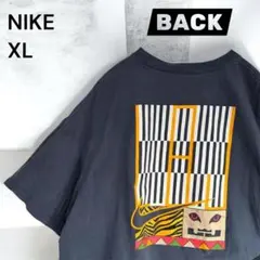 NIKE Tシャツ XL ネイビー　バックプリント　ナイキ USA古着　春　夏