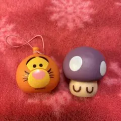 ディズニー ティガー きのこ マスコット ソフビ人形2個セット