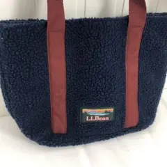 ❗️最終値下げ❗️【LLbean】エルエルビーン　トートバッグ　ボア　紺色　赤