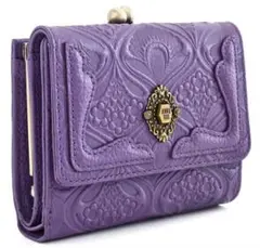 ☆ANNA SUI ☆エレノア二つ折りがま口財布 グリーン 巾着ポーチ付