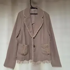 値下げ⤵️axes femme テーラードジャケット フリル ベージュ