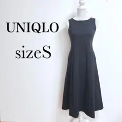 UNIQLO ウルトラストレッチエアリズムワンピース　ブラック【S】ノースリーブ