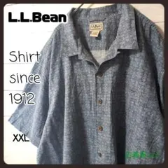 90s古着LLBeanエルエルビーンオープンカラー半袖シャツ総柄のサムネイル