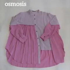 osmosis バイカラードルマンブラウス ピンクのサムネイル