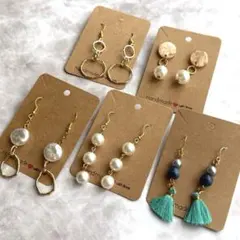 4. ピアス　ハンドメイド　まとめ売り　5個セット セール品