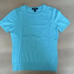 Lands' End ライトブルー 半袖ニット Sのサムネイル