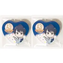 新品★A3！★冬組【月岡紬】アニカフェ★ランダム★缶バッジ★2点セット