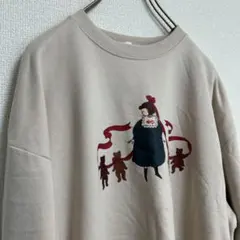 エヘカソポ くらはしれい スウェット プリント トレーナー ベージュ