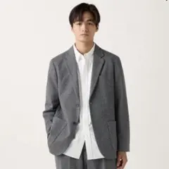 ユニクロ コンフォート2Bジャケット ヘリンボーン S 美品