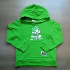 【新品同様】スーパーマリオ ヨッシー フード付きパーカー 緑 バンダイ130cm