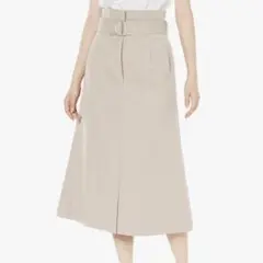 【極美品】Mila Owen マーメイドスカート ベルト付き ベージュ M