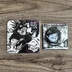 呪術廻戦 シルバー缶バッジ アートコースター 脹相 セット