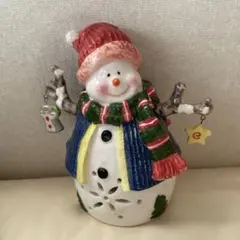 雪だるまキャンドルホルダー