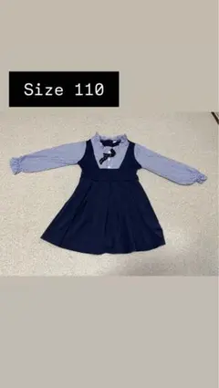 110サイズ ネイビー ストライプ ドレス