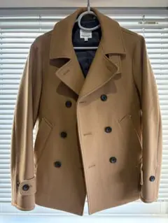 BEAUTY & YOUTH ベージュ ダブルブレストピーコート S