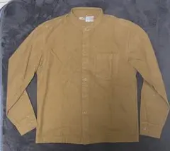 無印良品　フランネルシャツ　バンドカラー