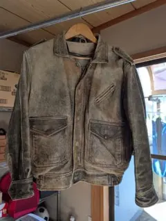 CSK ヴィンテージブラウンレザージャケット