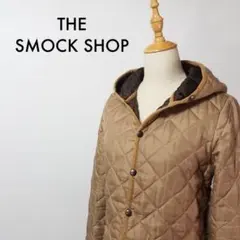 A29スモックショップキルティングジャケットダウンジャケット中綿ベージュ茶色無地