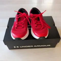 UNDER ARMOUR サージ3 スニーカー 24cm レッド/ブラック