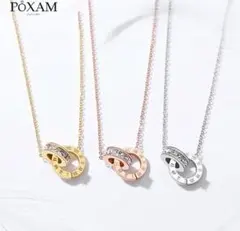 ゴールドシルバー サージカルステンレス 【爆売れ】 ネックレス ジルコニアリング