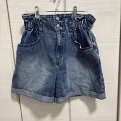 デニムショートパンツ ウエストゴム