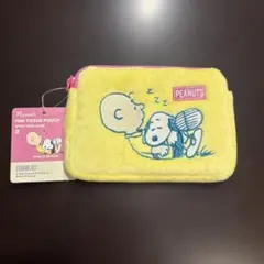 スヌーピー ミニティッシュポーチ付 パスケース チャーリーブラウン