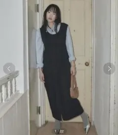 ジウノン リバーシブルコクーンドレス ブラック サイズ0